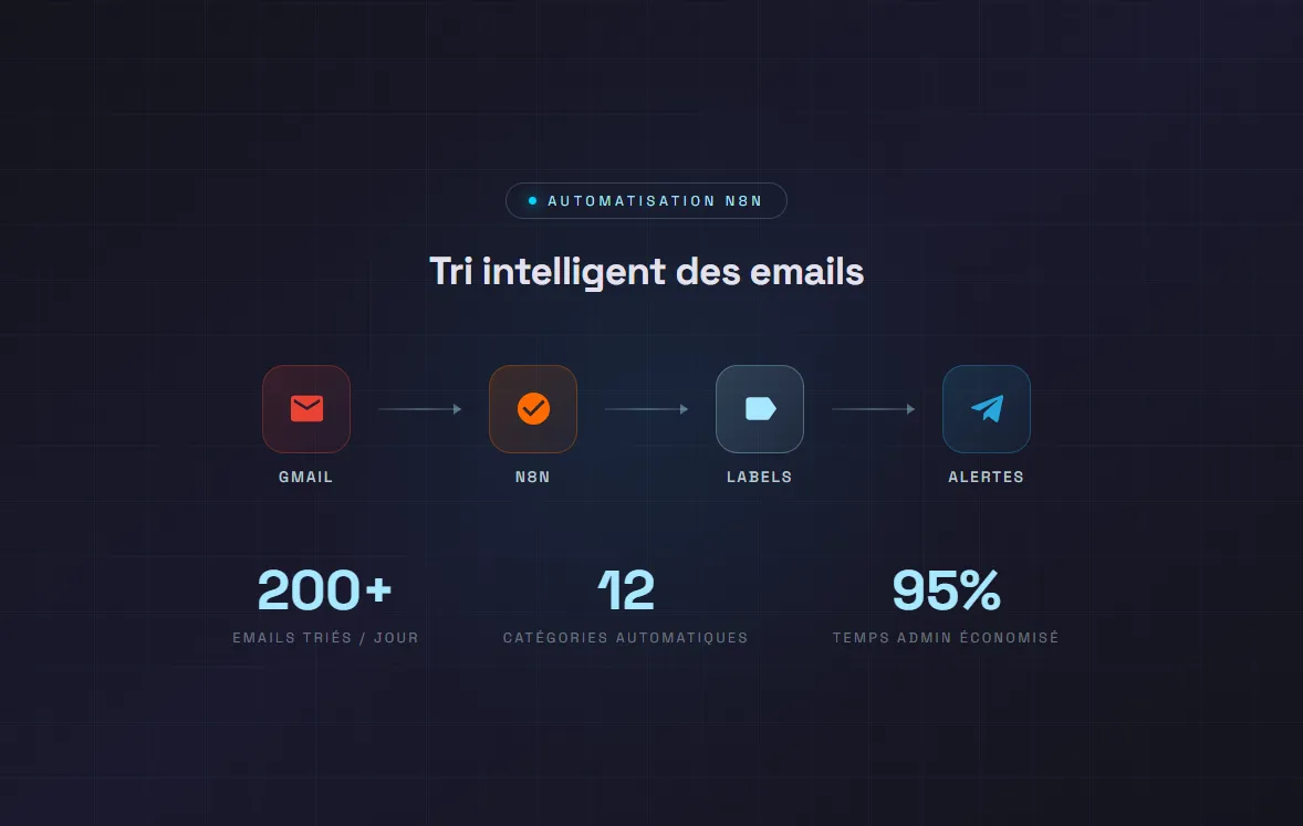 Pipeline N8N de tri automatique d'emails